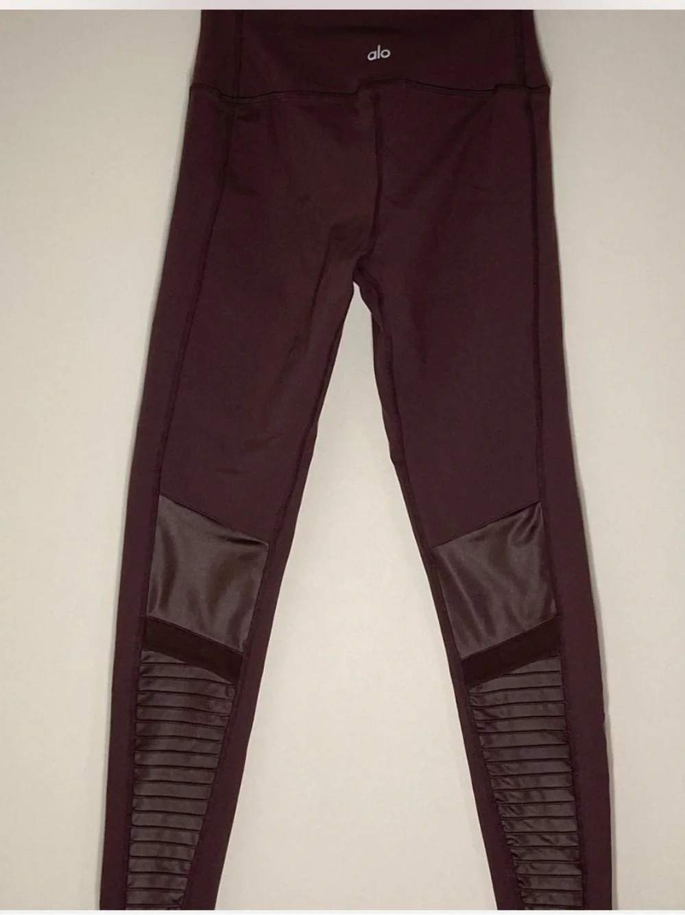 ALO YOGA high waist moto legging in brown size Medium